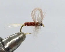 One Dozen (12) - CDC Loop Wing Hendrickson Emerger - Dry Fly