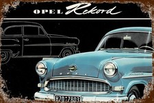 Blechschild OPEL REKORD 30 x 20 cm Metallschild Retro Vintage Auto Car (0480401)