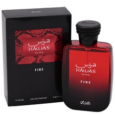 Rasasi Hawas Fire Eau de Parfum Spray for Men 3.38 oz 100 ml New Retail Box