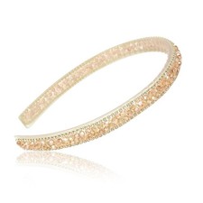1PC Rhinestone Headband Beaded Head Bands Fashion Jeweled Hairband Champagne