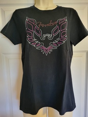 FENDER by DaVINCI JUNIOR'S BLACK PHOENIX T-SHIRT with RHINESTONES Size XL