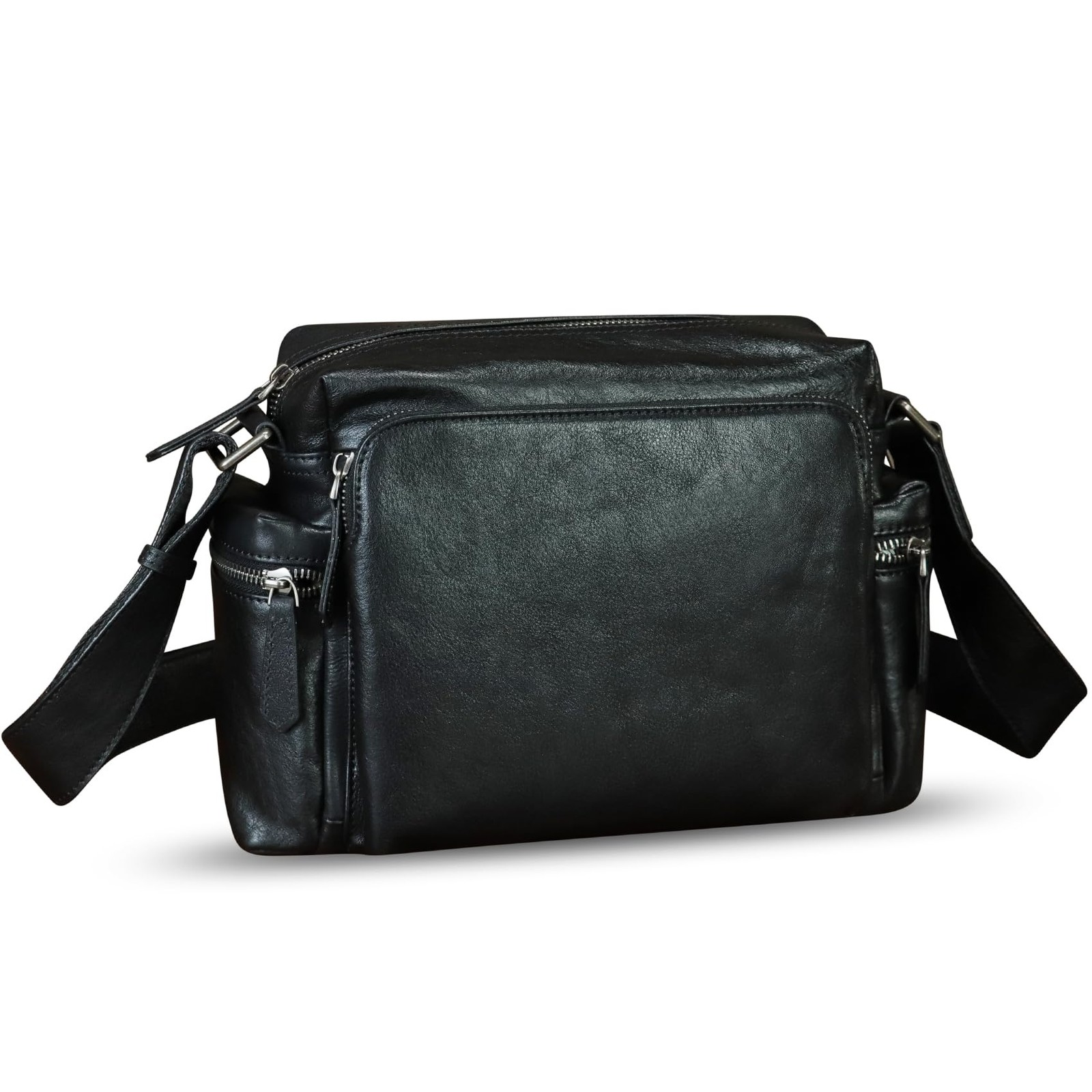 Genuine Leather Messenger Bag for Men Crossbody Shoulder Satchel Casual Work Laptop Bag