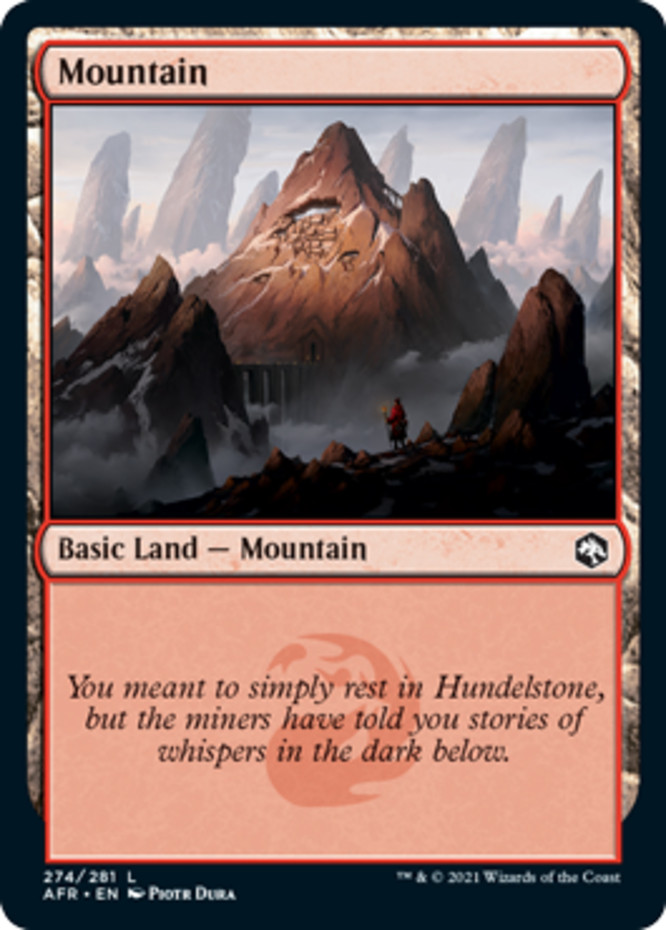 Mountain (274) - Foil Adventures in the Forgotten Realms Lightly Played, English