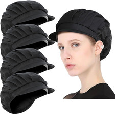 4 or 8 Pack Chef Hat Kitchen Cooking Chef Cap Adjustable Food Service Hair Nets