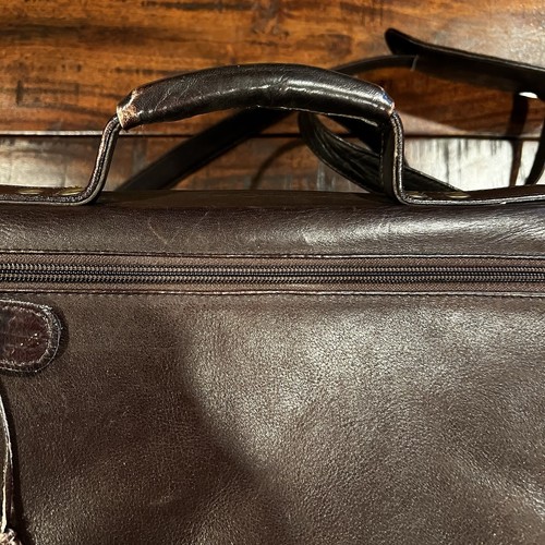Vintage FRYE Leather Messenger Bag With Shoulder Strap Laptop Bag Brown Laptop - Picture 6 of 13