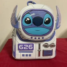 LOUNGEFLY DISNEY LILO & STITCH ASTRONAUT STITCH FIGURAL MINI BACKPACK NWT!!!