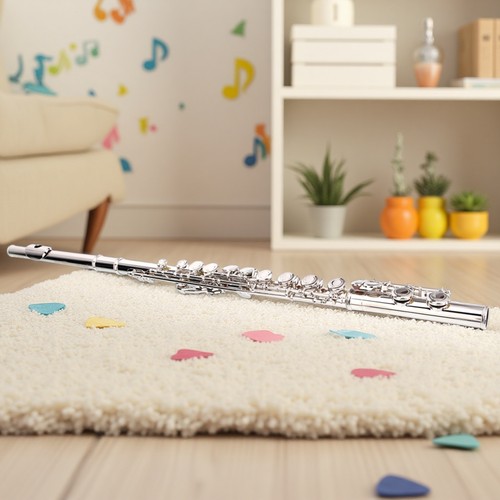 C Flute Beginner Kit - 16 Keys Closed Hole Nickel Plated Split E Hardshell Case - Picture 7 of 24
