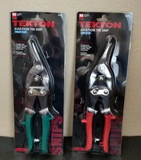 TEKTON Aviation Snip Set Left + Right Cut Offset Tin Cutting Shears  3636 + 3641