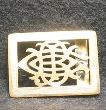 WJ01146 FANTASTIC VINTAGE 1970s  ABSTRACT ARTWORK  UNISEX FASHION BELT BUCKLE