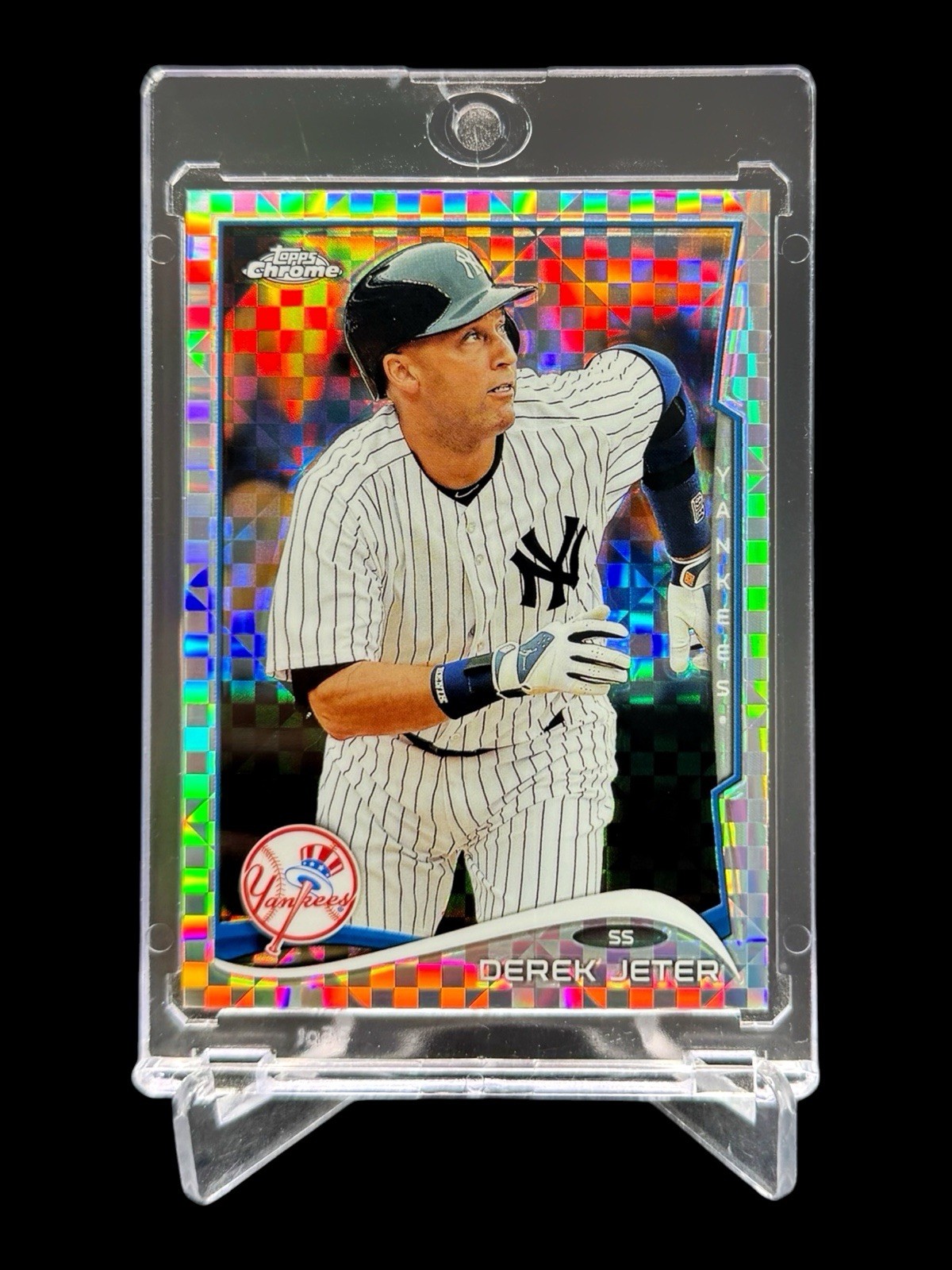 2014 Topps Chrome DEREK JETER XFRACTOR HOLO SP NY YANKEES REFRACTOR #56🔥RARE🔥