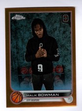 2022-23 Topps Chrome Overtime Elite Orange Refractor #87 Malik Bowman /25