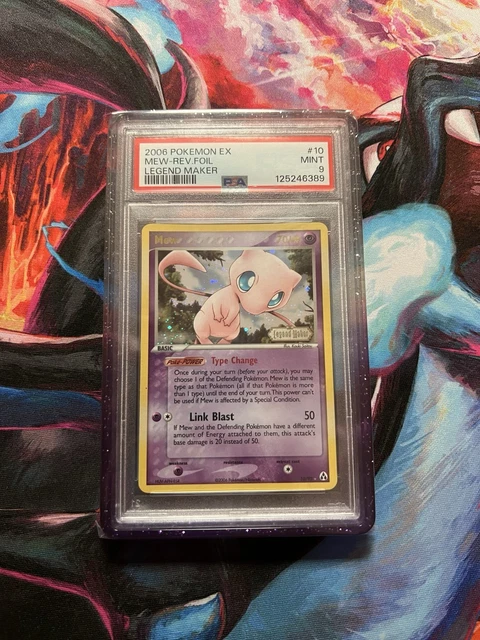Pokemon EX Legend Maker Mew 10/92 Stamped Reverse Foil 2006 PSA 9
