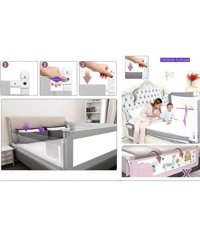 Bed Rail for Toddlers Extra Long Rails for Kids 1 Side 58 In - Picture 4 of 6