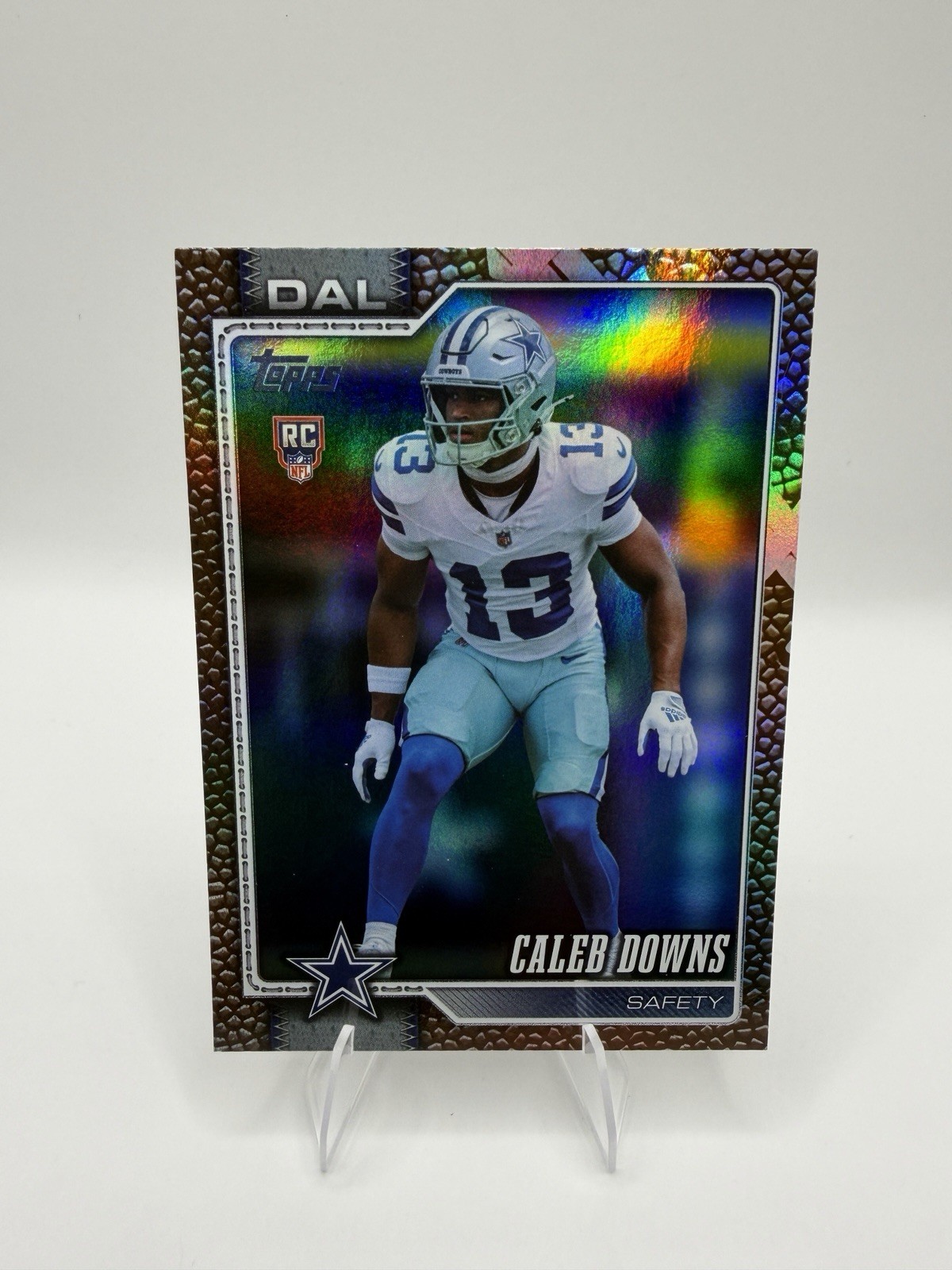 2026 Topps Flagship Football - #363 Caleb Downs RC - Pigskin Refractor Cowboys