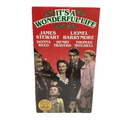 It's a Wonderful Life VHS 1987 Goodtimes Home Video Uncut Black& White NEW Movie