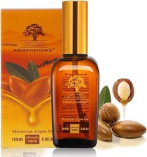 ARGANMIDAS Hair Oils Moroccan Argan Oil for Hair and Face Skin Moisturizer 100ml