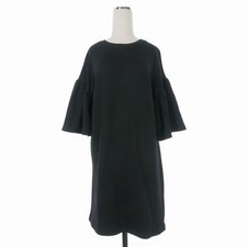 MM6 Maison Margiela S Black Cotton Blend Sweatshirt Dress B Grade