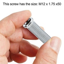 M12 50mm Kitchen Bath Sink Basket Strainer Waste Threaded Screw Bolt Connector