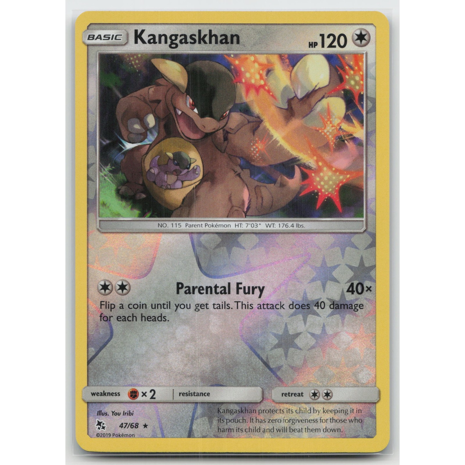 Kangaskhan Reverse Holo Hidden Fates 47/68 R NM Pokemon