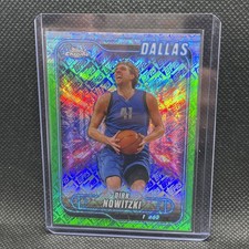 Dirk Nowitzki Green Logo Refractor 2025 Topps Chrome Mavericks