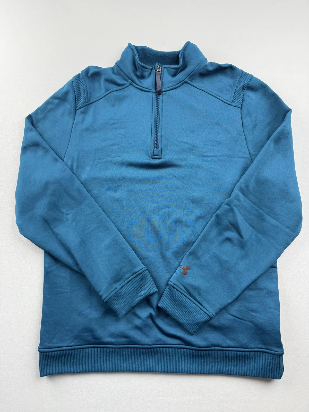 Under Armour Pullover Mens XL Blue Fleece Quarter Zip MTN Hiking Performance Top