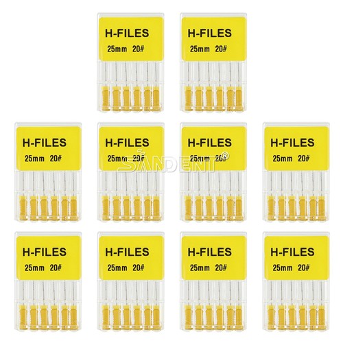 10 Box Dental H-Files Edelstahl endodontische Wurzelkanal Handgebrauch Feilen #20 - Bild 6 von 11