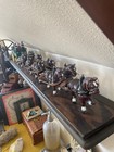 Cast Iron Freight Wagon-9 Horse!!-3 People-1  Barrel-Mounted For Display — photo 2