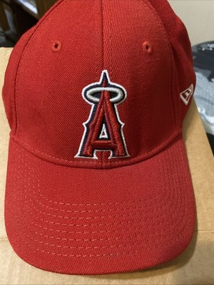 Los Angeles Angels Hat Cap Sz Medium Large Mens Red Fitted New Era Baseball MLB