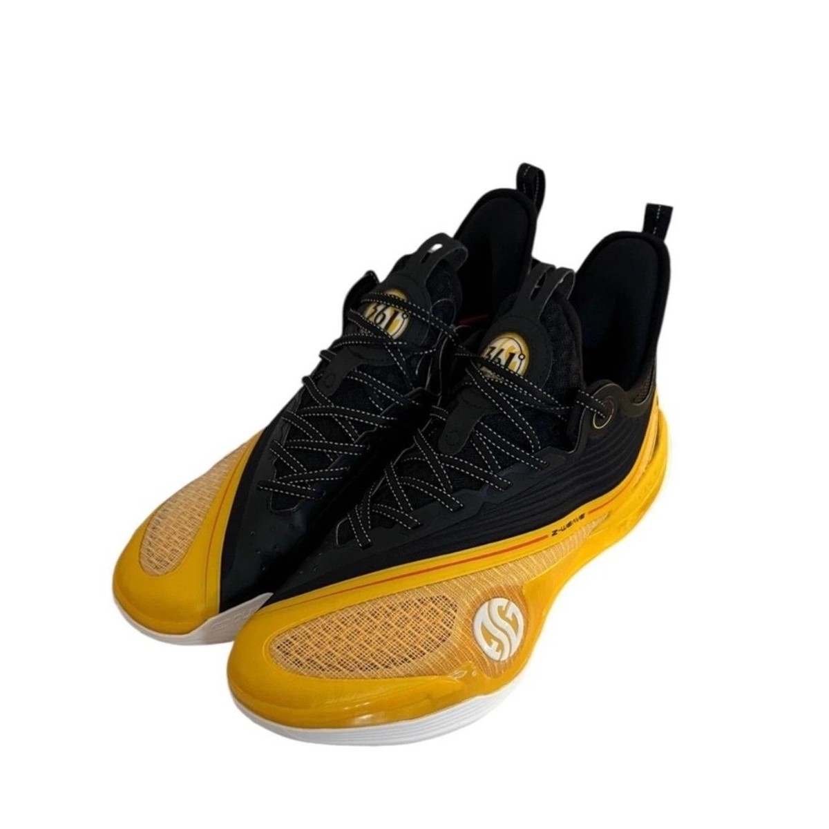 361 Degrees Zen 5 Basketball Shoes Mens Yellow Black Z-Weave
