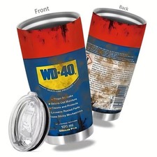 WD40 590ml Insulated Coffee Mug Cold & Warm Drinks Water Bottle Outdoor Travel