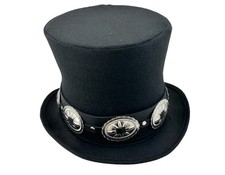 ROCK STAR SLASH GUITAR COSTUME TOP HAT CONCHO STEEL GNR LEATHER BAND