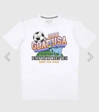 Goat USA Undefeated Soccer Shirt, Size Adult  Medium, White