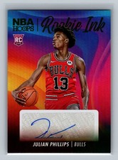 Julian Phillips 2023-24 Panini Hoops ROOKIE INK GREEN AUTO RI-PHL NBA Card RC. rookie card picture