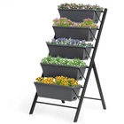 4 FT Vertical Raised Garden Bed 5-Tier Planter Box for Patio Balcony Flower Herb
