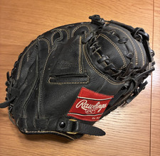 Youth Rawlings RCM315BB 31.5" Renegade Catcher  s Mitt RHT Black Leather Lite Toe