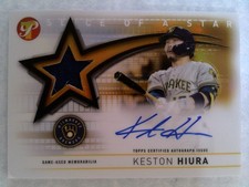 2022 Topps Pristine - Keston Hiura #SSAR-KH Slice of a Star Gold Patch Auto /50