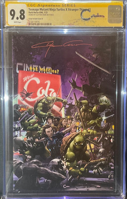 Teenage Mutant Ninja Turtles X Stranger Things #1 Signed CRAIN CGC SS 9.8 TMNT