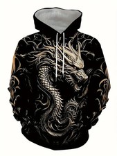 3D Dragon Design All Over Print Hoodie - Adults Youth