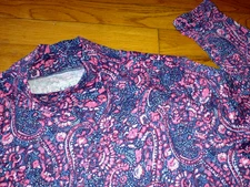 Womens Croft & Barrow Size M, 100% Cotton Long Sleeve Mock Neck Turtleneck Shirt