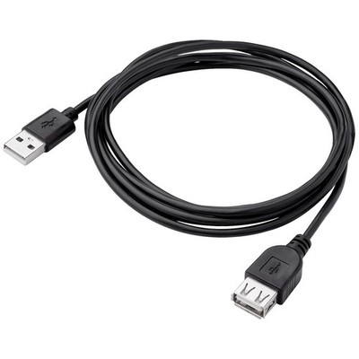 Akyga USB-Kabel   USB-A Stecker, USB-A Buchse 1.80 m Schwarz  AK-USB-07