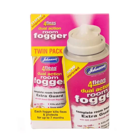 Johnson's Veterinary 4fleas Room Fogger Twin Pack - Kills Fleas & Other Insects
