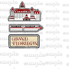 Disney Grand Floridian Story 3 pc vld Premade Scrapbook Page Paper Piece die cut