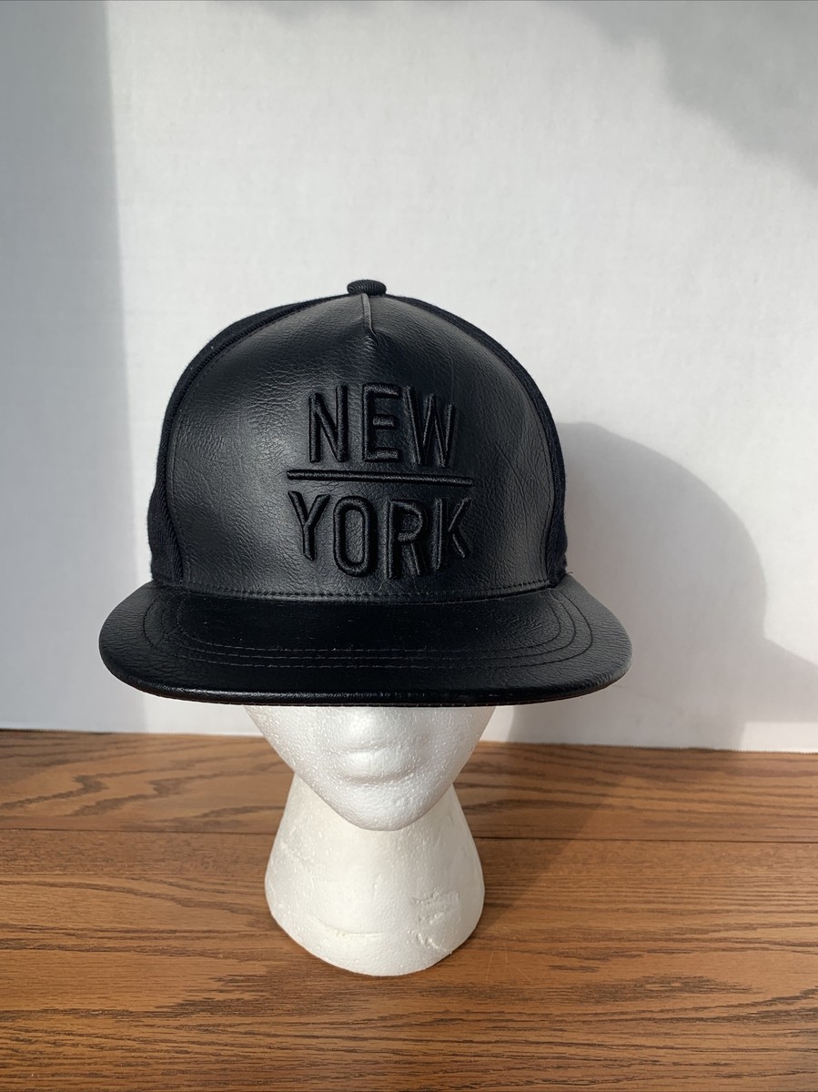 H&M Divided Black “Leather” Hat New York