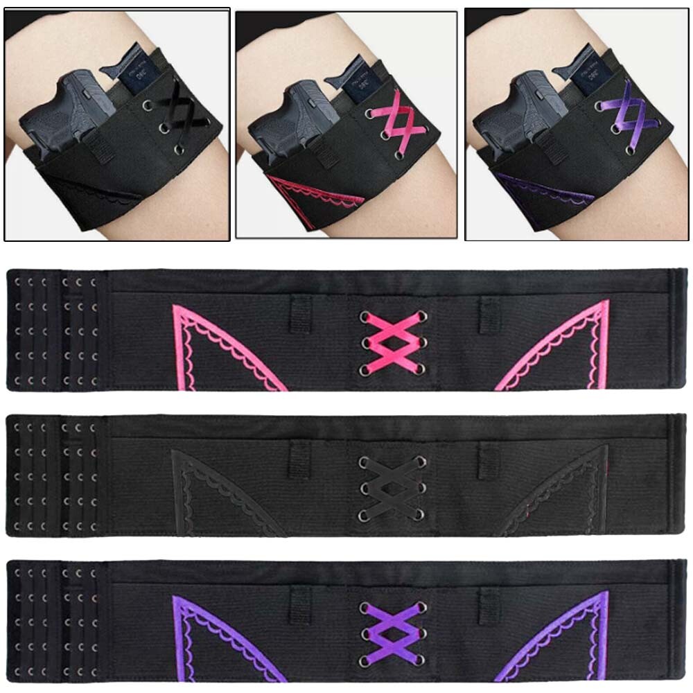 Hip Women Holster Anti-Slip Leg Gun Concealed Carry Garter Thigh Pistol  Belt mag