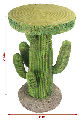51.5CM CACTUS SIDE OCCASIONAL TABLE PLANT STAND TREE TRUNK TOP STATUE  POLYSTONE | eBay UK