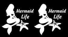 Mermaid Life Heart Starfish 2 Decal Pack Car Truck Window Laptop Tablet Tumblers
