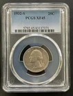 1932-S Washington 90% Silver Quarter PCGS XF-45, Key Date, Low Mintage Coin