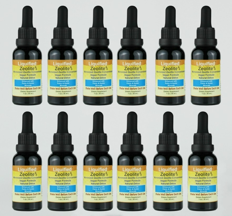 12 BOTTLES Liquified Zeolite Natural Liquid Detox 1 Oz exp 10/27