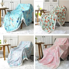Boritar Sherpa Blanket Throw Baby Blanket Throws Fleece Reversible Blanket 50x60