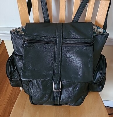 burgandy leather rectangular backpack Handmade Leather City Backpack: Women's Laptop Bag With Outer Pocket